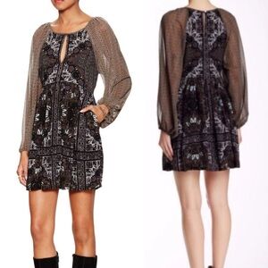 Free People Women’s Oksana Long Sleeve Mini Dress